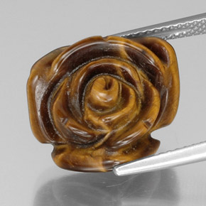 Tiger's eye marrom natural 12,46ct, forma extravagante, opaco