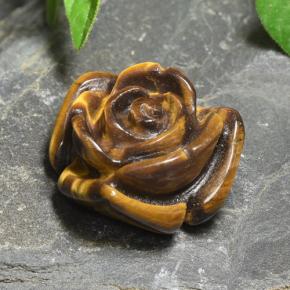 Tiger's eye marrom natural 11,12ct, corte flor, opaco