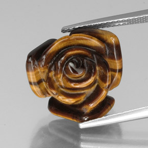 Tiger's eye marrom natural 11,66ct, forma extravagante, opaco