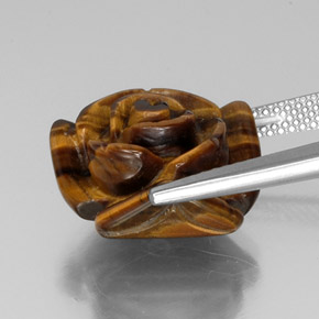 Tiger's eye marrom natural 11,66ct, forma extravagante, opaco