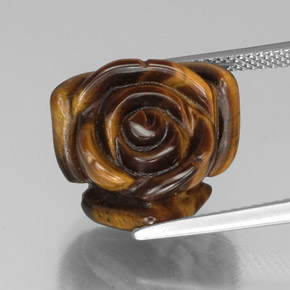 Tiger's eye marrom natural 13,31ct, forma extravagante, opaco