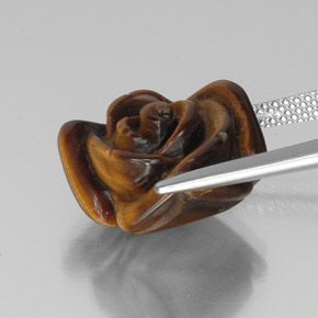 Tiger's eye marrom natural 9,94ct, forma extravagante, opaco