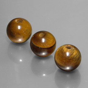 Pedras preciosas de tiger's eye marrom natural de  ct, esfera / bola, opaco