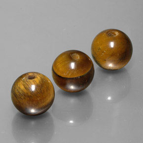 Pedras preciosas de tiger's eye marrom natural de  ct, esfera / bola, opaco