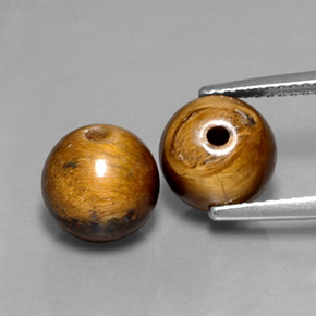 Pedras preciosas de tiger's eye marrom natural de  ct, esfera / bola, opaco