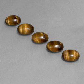 Pedras preciosas de tiger's eye marrom natural de  ct, corte oval, opaco