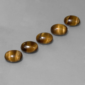 Pedras preciosas de tiger's eye marrom natural de  ct, corte oval, opaco