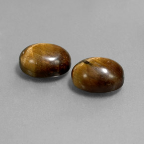 Pedras preciosas de tiger's eye marrom natural de  ct, corte oval, opaco