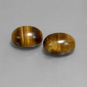 Pedras preciosas de tiger's eye marrom natural de  ct, corte oval, opaco