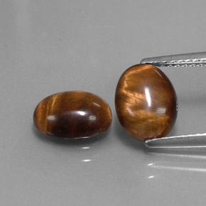 Pedras preciosas de tiger's eye marrom natural de  ct, corte oval, opaco