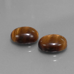 Pedras preciosas de tiger's eye marrom natural de  ct, corte oval, opaco