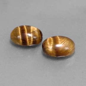 Pedras preciosas de tiger's eye marrom natural de  ct, corte oval, opaco