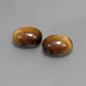 Pedras preciosas de tiger's eye marrom natural de  ct, corte oval, opaco