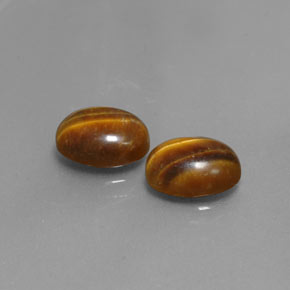 Pedras preciosas de tiger's eye marrom natural de  ct, corte oval, opaco