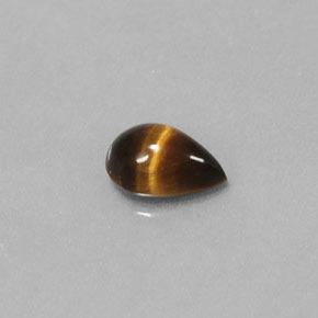 Tiger's eye marrom natural 0,70ct, formato de pêra, opaco