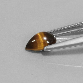 Tiger's eye marrom natural 0,70ct, formato de pêra, opaco