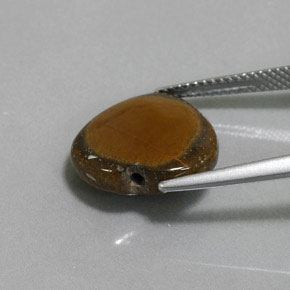 Tiger's eye marrom natural 7,51ct, formato de coração, opaco