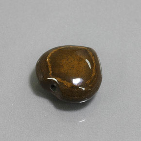 Tiger's eye marrom natural 9,02ct, formato de coração, opaco