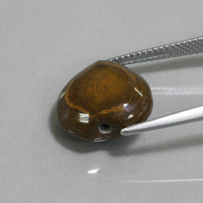 Tiger's eye marrom natural 9,02ct, formato de coração, opaco