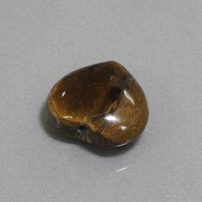 Tiger's eye marrom natural 9,47ct, formato de coração, opaco