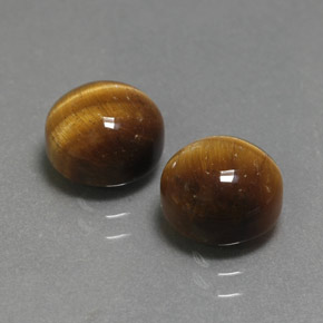 Pedras preciosas de tiger's eye marrom natural de  ct, corte redondo, opaco