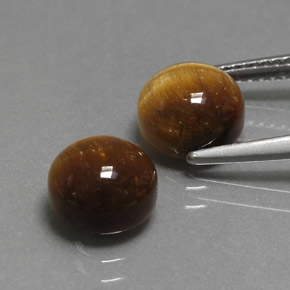 Pedras preciosas de tiger's eye marrom natural de  ct, corte redondo, opaco