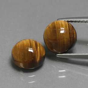 Pedras preciosas de tiger's eye marrom natural de  ct, corte redondo, opaco
