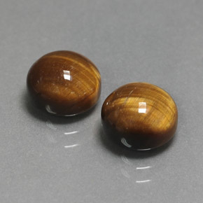 Pedras preciosas de tiger's eye marrom natural de  ct, corte redondo, opaco