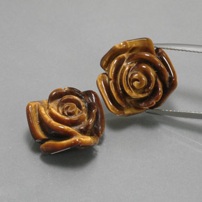 Pedras preciosas de tiger's eye marrom natural de  ct, forma extravagante, opaco