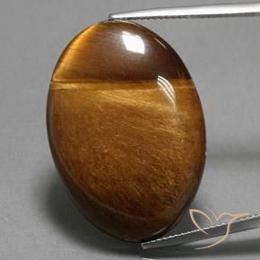 33.65ct Natural Marrom Quente Olho de Tigre, oval, Opaco