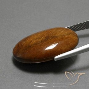 Olho de Tigre Castanho Canela Profundo Natural 33.96ct, oval, Opaco