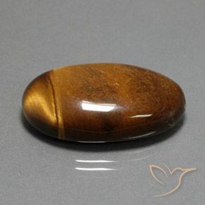 Olho de Tigre Castanho Canela Profundo Natural 34.98ct, oval, Opaco