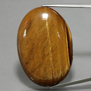 Tiger's eye marrom natural 68,47ct, corte oval, opaco