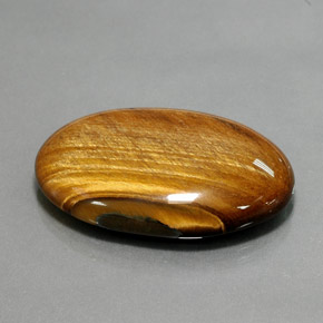 Tiger's eye marrom natural 68,47ct, corte oval, opaco