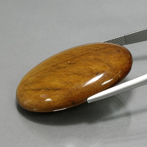 Tiger's eye marrom natural 68,47ct, corte oval, opaco