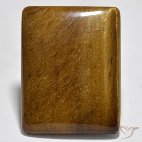 44.65ct Natural Marrom avermelhado Olho de Tigre, baguete, Opaco