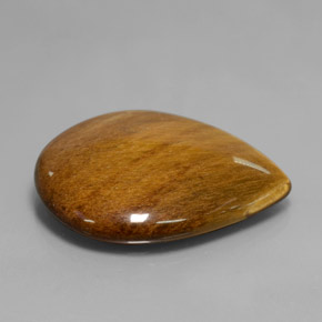 Tiger's eye marrom natural 30,37ct, formato de pêra, opaco