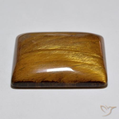 Olho de Tigre Marrom avermelhado Natural 60.32ct, baguete, Opaco