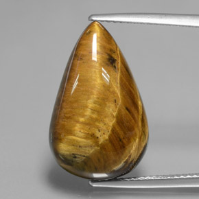Tiger's eye marrom natural 12,18ct, formato de pêra, opaco