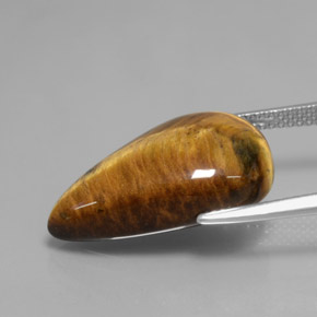 Tiger's eye marrom natural 12,18ct, formato de pêra, opaco