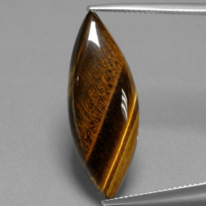 Tiger's eye marrom natural 16,23ct, marquise, opaco