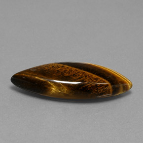 Tiger's eye marrom natural 16,23ct, marquise, opaco