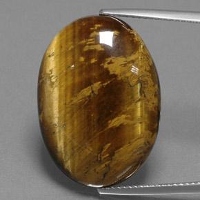 Olho de Tigre Marrom dourado Natural 24.97ct, Corte Oval, Opaco