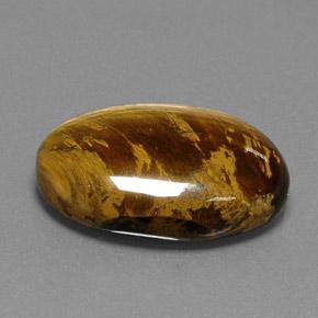 Olho de Tigre Marrom dourado Natural 24.97ct, Corte Oval, Opaco