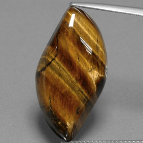 Tiger's eye marrom natural 18,41ct, forma extravagante, opaco