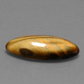 Tiger's eye marrom natural 14,53ct, marquise, opaco