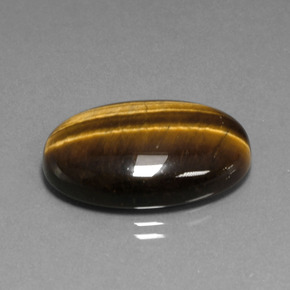 Tiger's eye marrom natural 20,40ct, corte oval, opaco