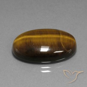 Olho de Tigre Marrom-amarelado Natural 20.74ct, oval, Opaco