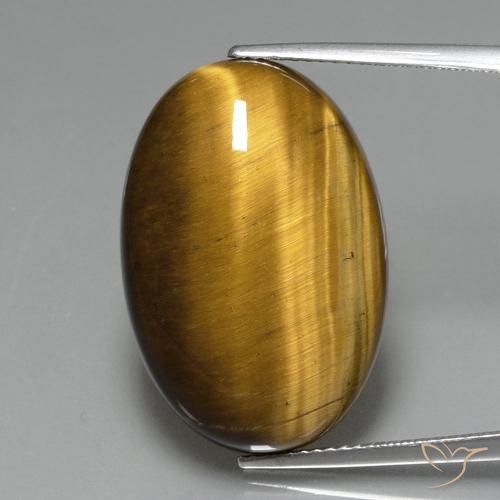 20.41ct Natural Marrom dourado Olho de Tigre, oval, Opaco