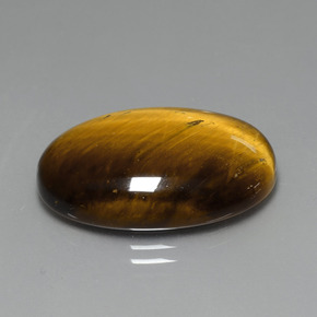 Tiger's eye marrom natural 19,59ct, corte oval, opaco